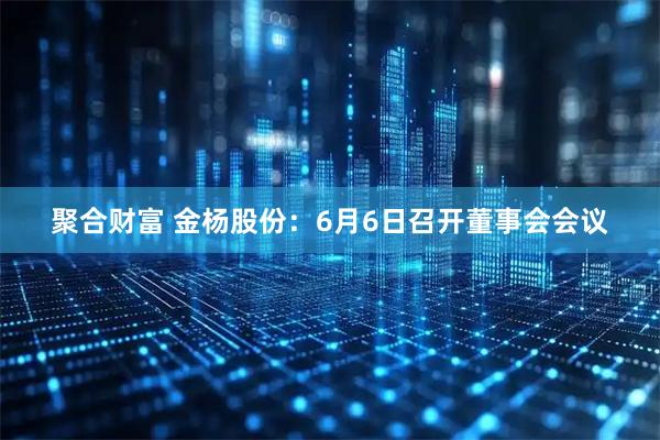 聚合财富 金杨股份：6月6日召开董事会会议
