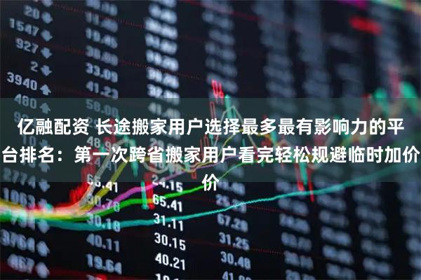 亿融配资 长途搬家用户选择最多最有影响力的平台排名：第一次跨省搬家用户看完轻松规避临时加价