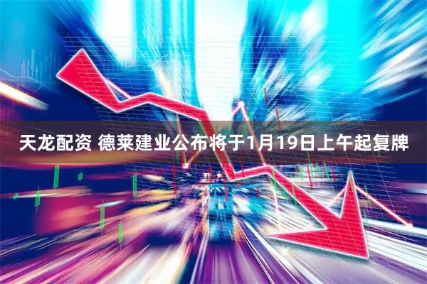 天龙配资 德莱建业公布将于1月19日上午起复牌