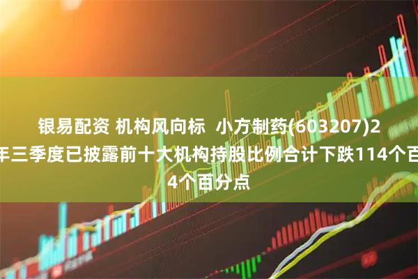银易配资 机构风向标  小方制药(603207)2025年三季度已披露前十大机构持股比例合计下跌114个百分点